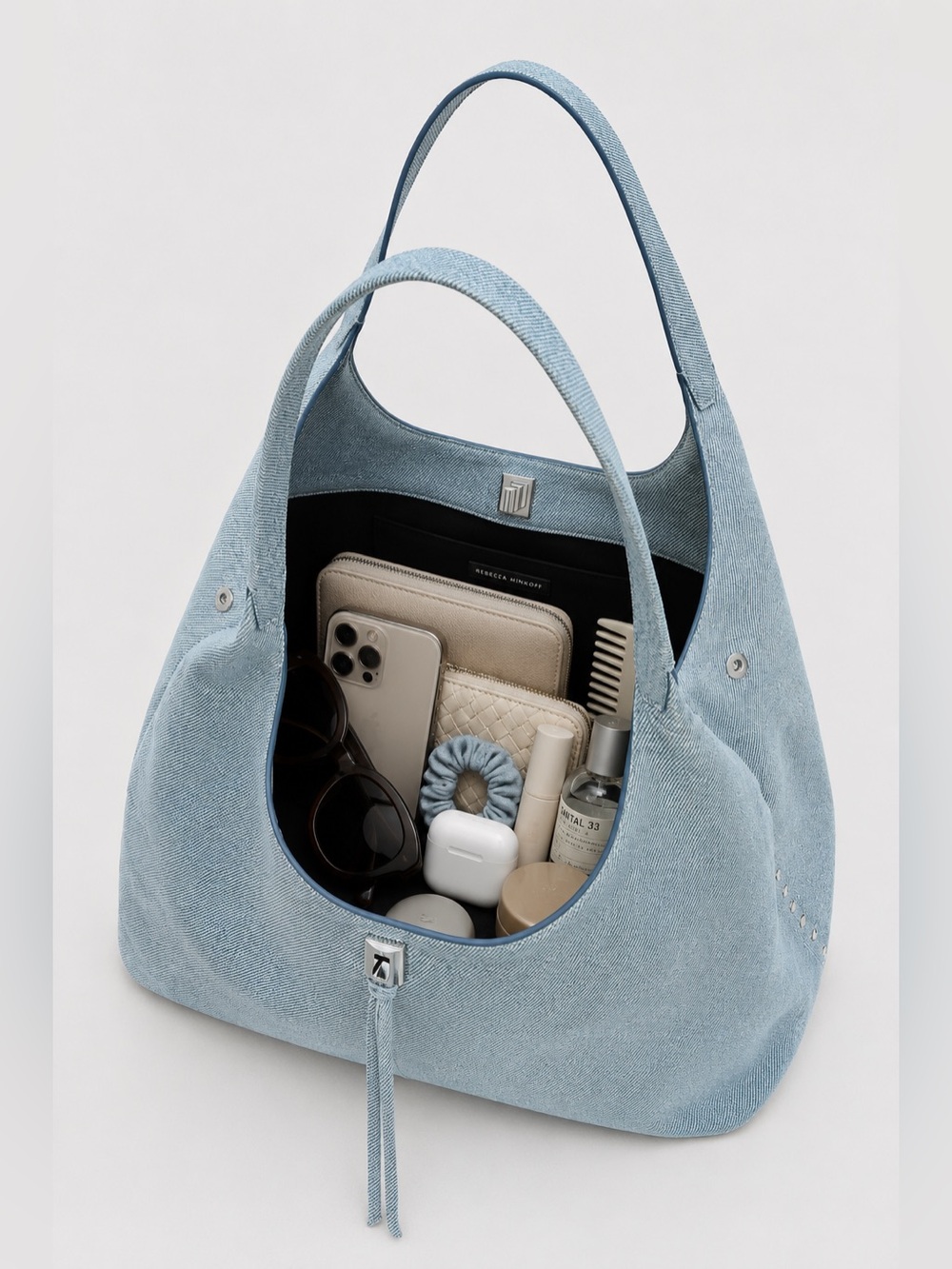 👜♥️👜 Rebecca Minkoff Darren Signature Carryall in denim blue - Picture 3 of 11